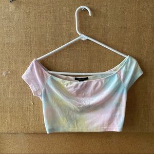 Cotton Candy Velvet crop top